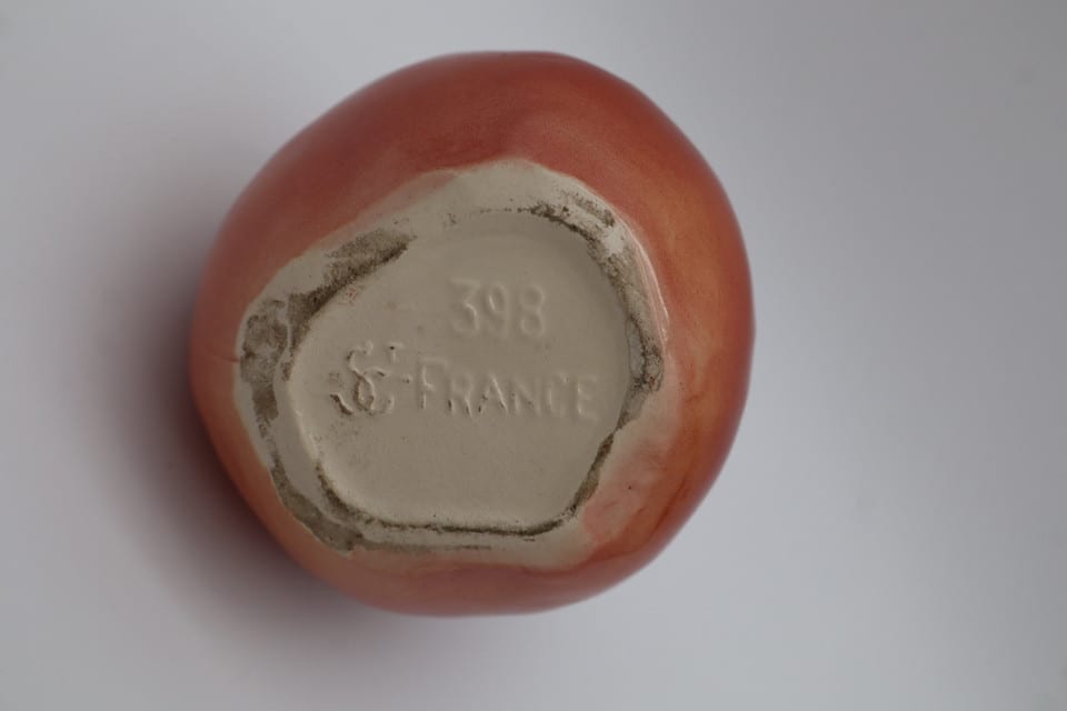 Tirelire à casser céramique poire - vintage - marquée France — photo 7
