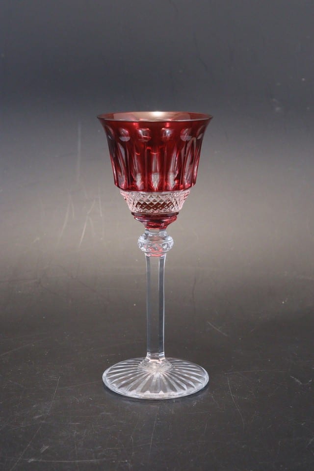 Verre cristal doublé overlay Saint-Louis modèle Tommy rouge rubis 16,5 cm — foto 6