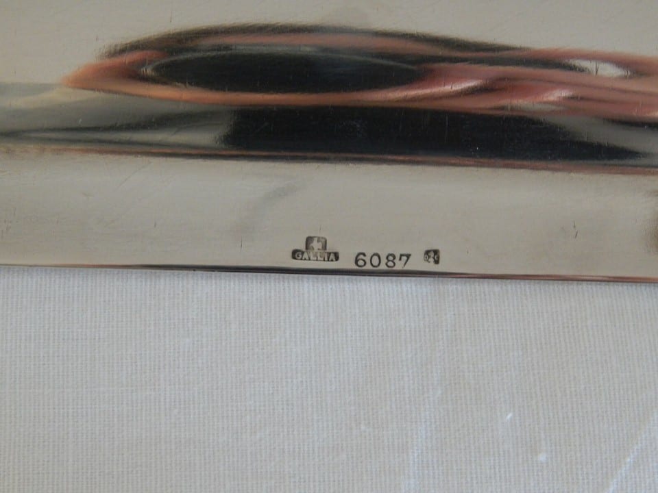 ANCIEN PLAT Art Déco en Métal Argenté GALLIA — photo 5