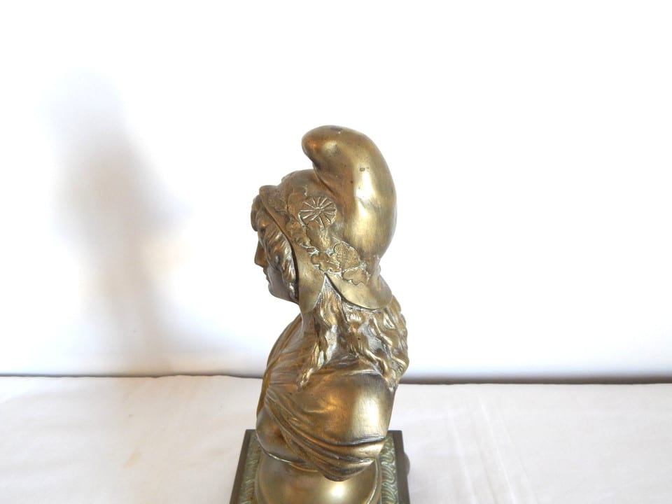 ANCIEN BUSTE MARIANNE BRONZE Bonnet Phrygien Seins Nues et Triangle Maçonnique — photo 8