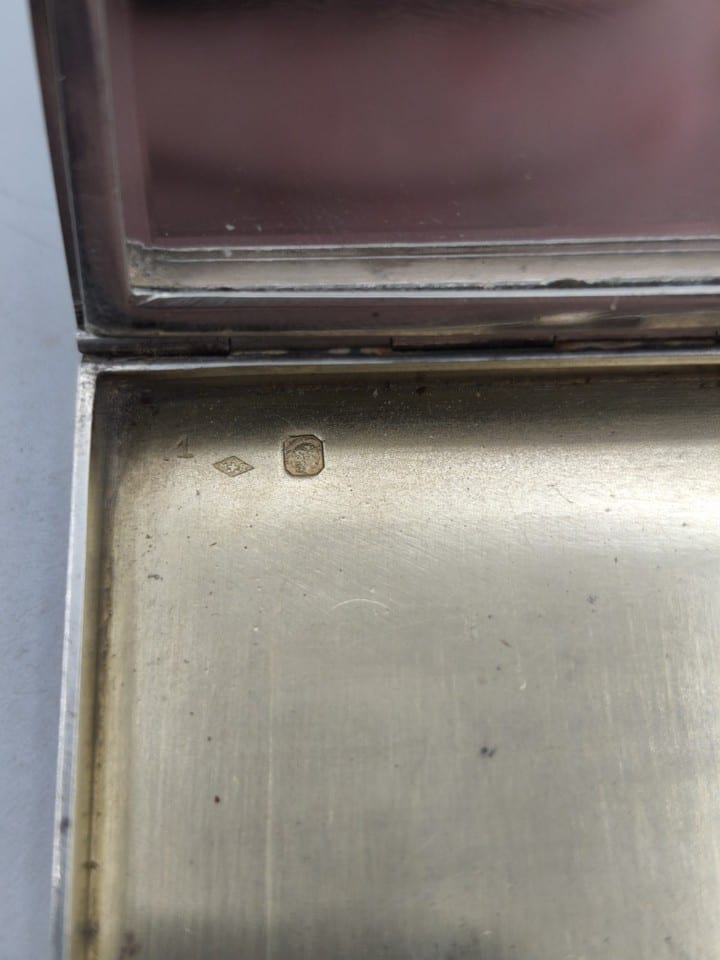 Poudrier ancien art deco CARTIER LONDON en argent — foto 4