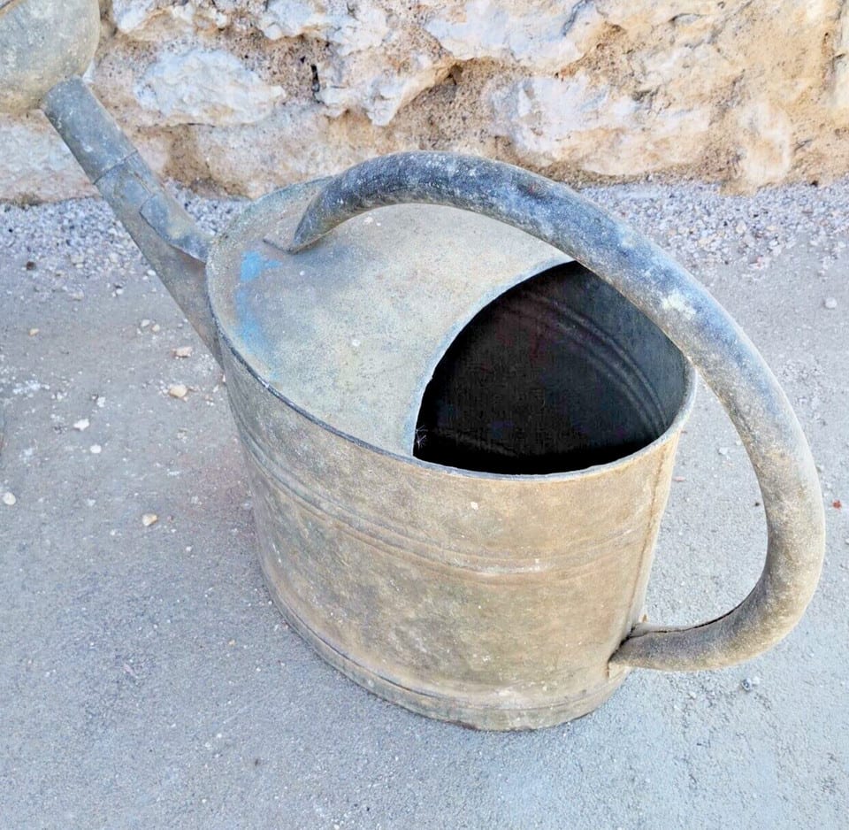 Arrosoir en Zinc galvanisé ovale de 13l  (n°15) Déco Maison Jardin Fleur Potager — photo 5