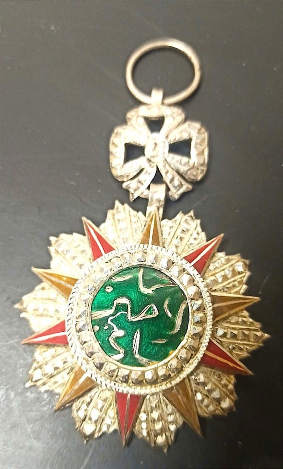 Médaille tunisienne argent massif et émail Années 191O Hauteur 7,5 cm — foto 4