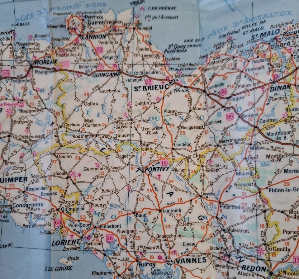Ensemble FOLDEX Carte FRANCE routière et touristique + Table kilométrique 1960 — foto 7