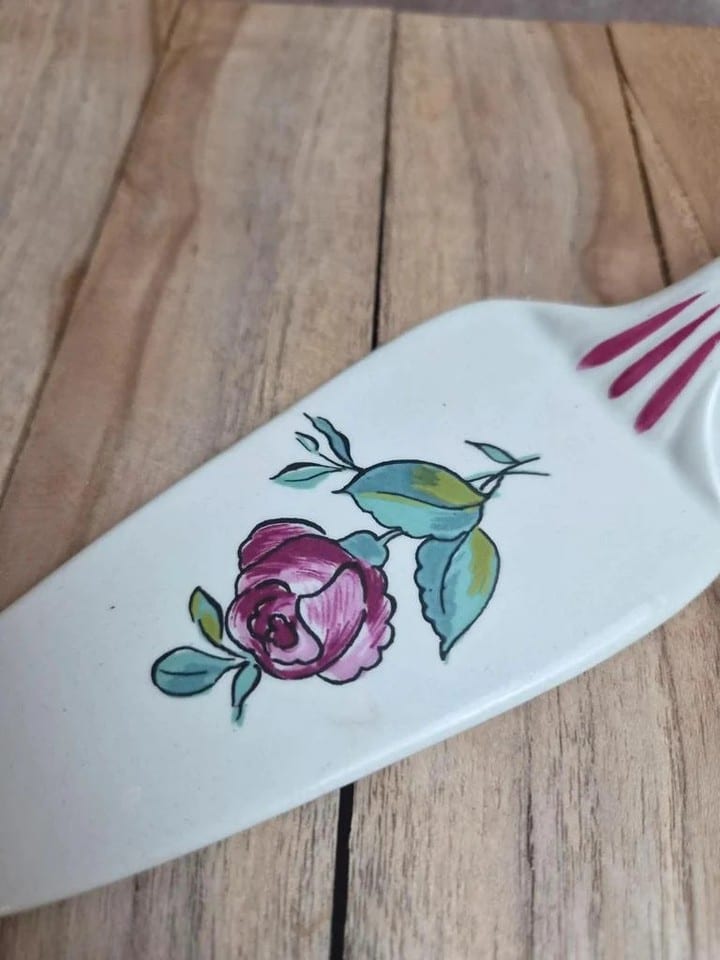 Pelle à tarte ancienne Gien modèle Strasbourg – faïence peinte main — photo 3