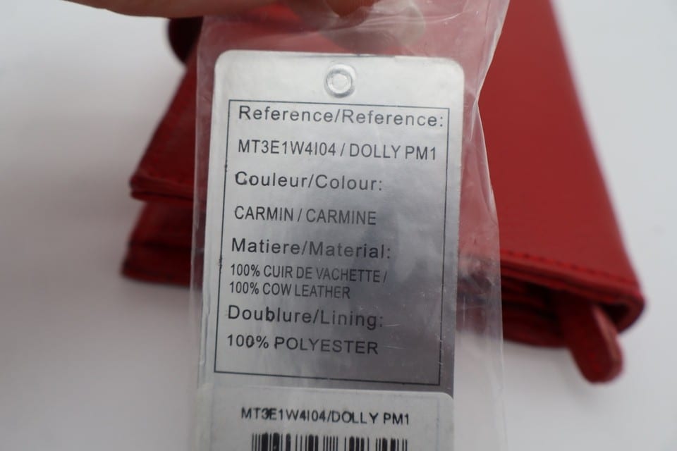portefeuille Thierry Mugler en cuir vachette carmin modèle Dolly PM1 — photo 6
