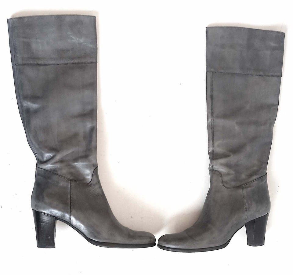 Paire de bottes hautes gris anthracite Taille 38,5 — photo 2