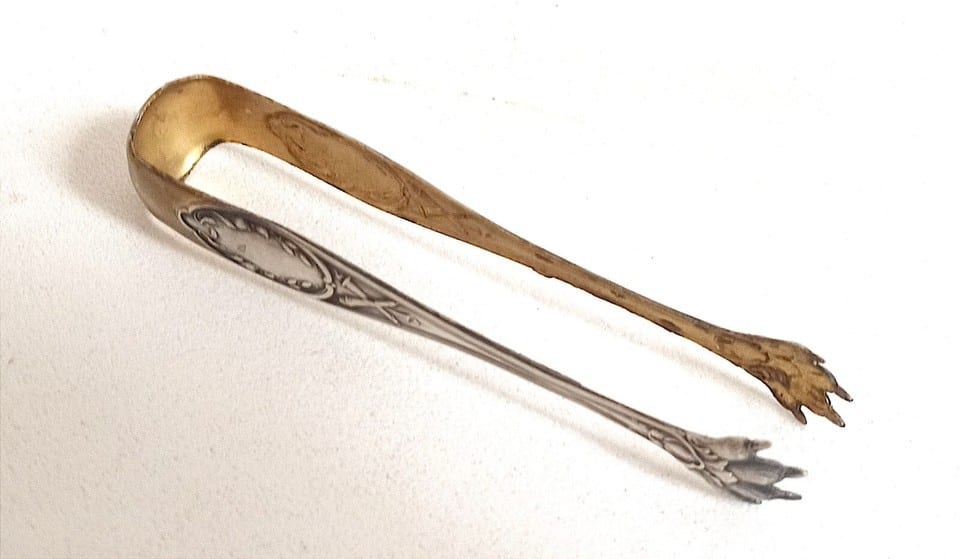 Pince à sucre argent et vermeil Hauteur 13,5 cm Début XXème — photo 4