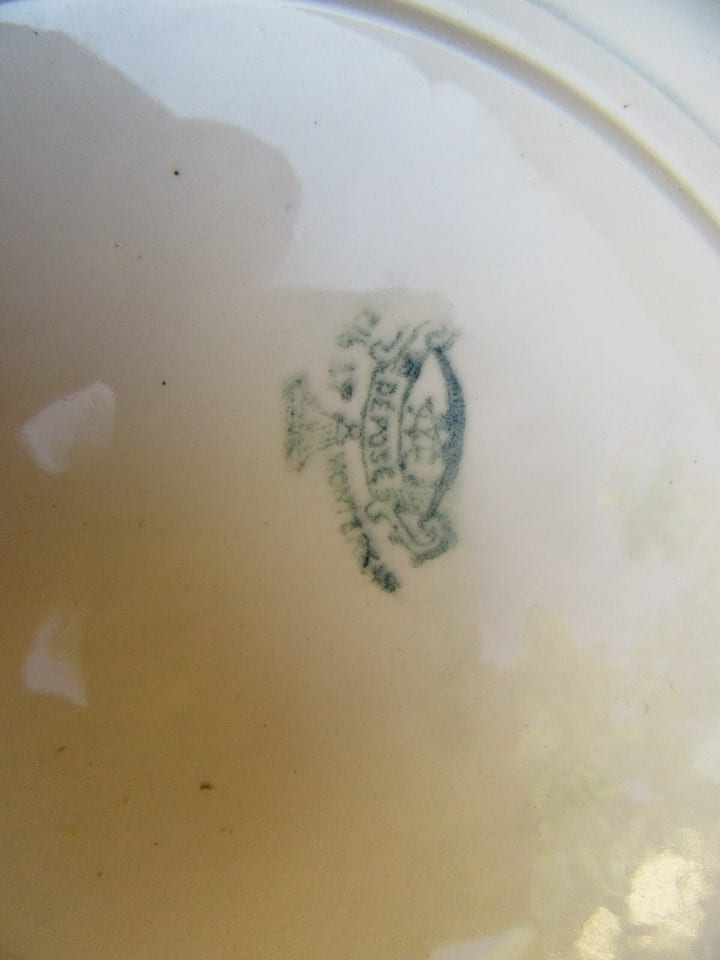 petit plat creux creil et montereau décor à l'éponge — photo 6