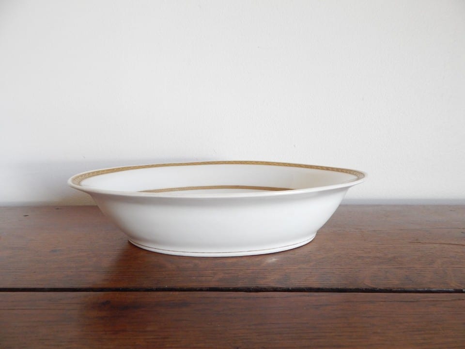 ANCIEN Grand RAVIER Plat PORCELAINE Limoges L. Bernardaud & Cie Liseré Doré — photo 4
