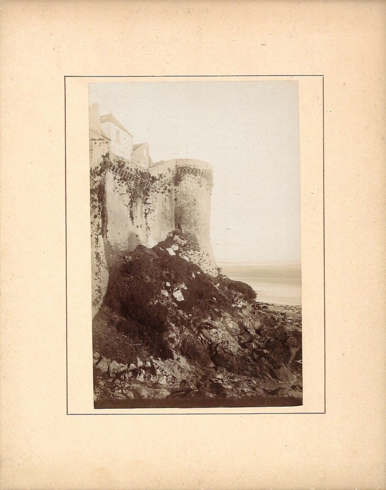 PHOTOGRAPHIE SÉPIA fin XIXe siècle MONT SAINT-MICHEL REMPARTS BRETAGNE NORMANDIE — photo 2