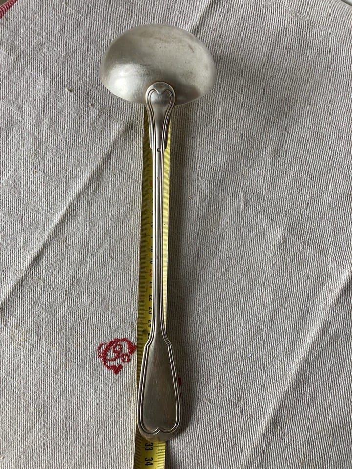 Grande louche de service en argent massif,  poinçon Minerve, début XXème — photo 8