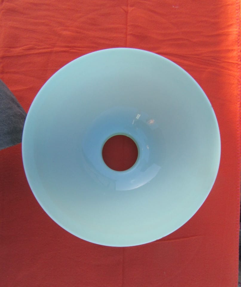 globe opaline de suspension verte — photo 4