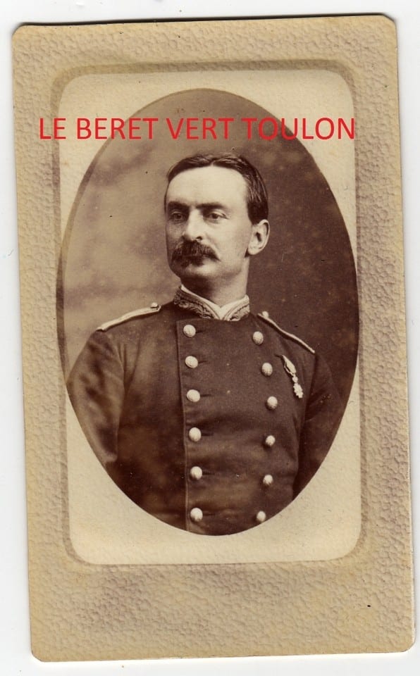 PHOTO CDV MILITAIRE SECOND EMPIRE OFFICIER SANTE MARINE par TRESORIER à TOULON