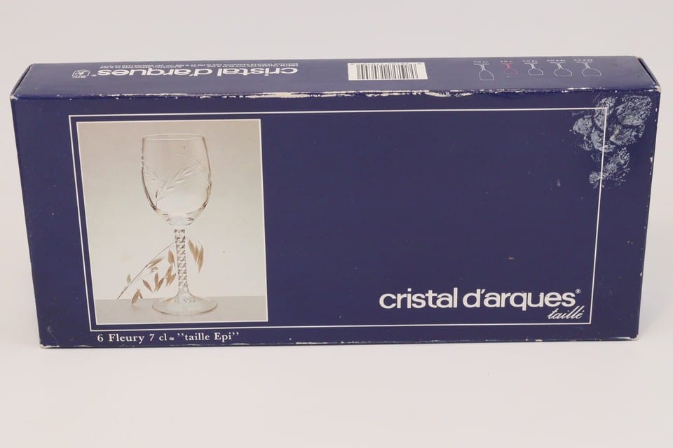 6 verres à porto cristal d’Arques modèle Fleury taille Épis — photo 5