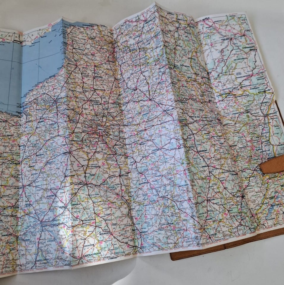 Ensemble FOLDEX Carte FRANCE routière et touristique + Table kilométrique 1960 — foto 8