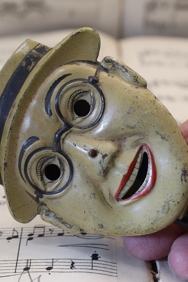Vintage 1920’s Sparkler antique tin toy Harold Lloyd cinema muet collector — foto 5