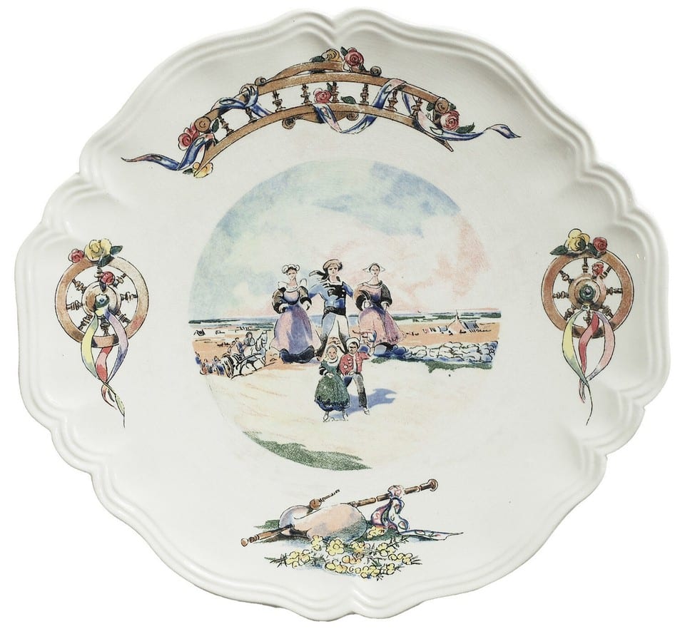LOUIS GARIN PETIT PLAT BRETON CELTIQUE Faïence Sarreguemines-Digoin-Vitry — photo 2