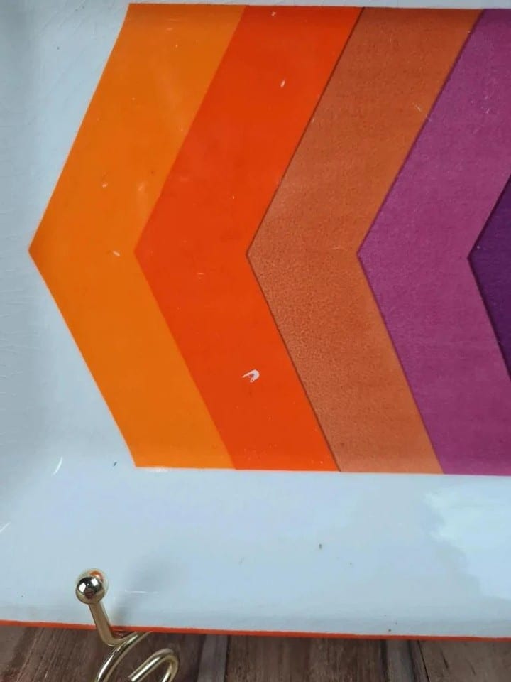 Vide-poches / cendrier Gien “flèches” vintage années 70 🧡💜 — foto 3