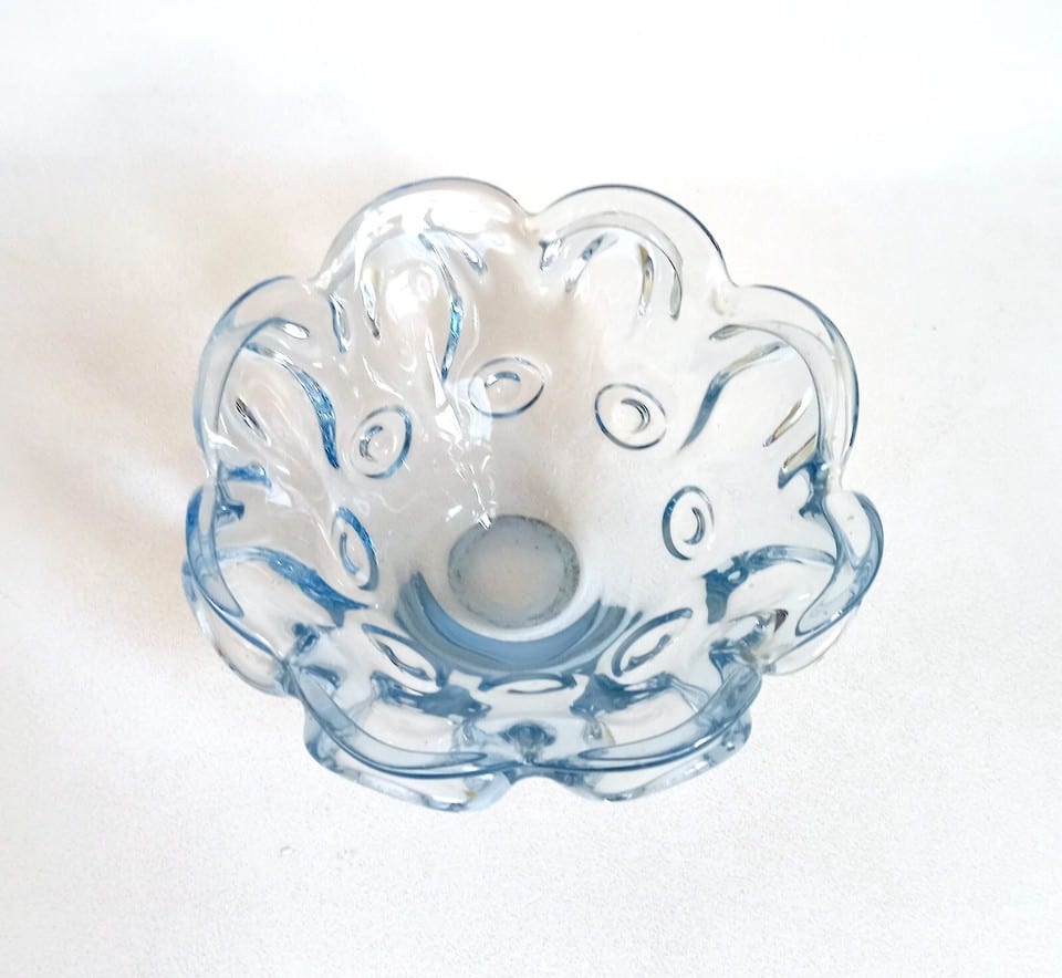 Coupe à fruits ou vide poche Cristal bleuté Années 50 — photo 3