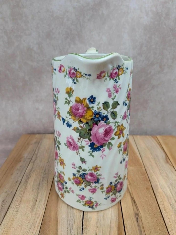 Grand pichet Fleury Staffordshire – décor floral anglais — photo 3