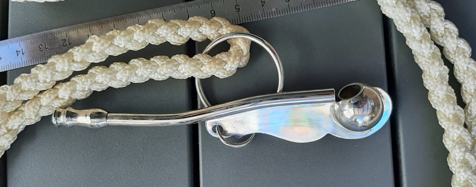 Rare Sifflet de Bosco Gabier Réglementaire Marine Nationale France métal chromé — photo 3