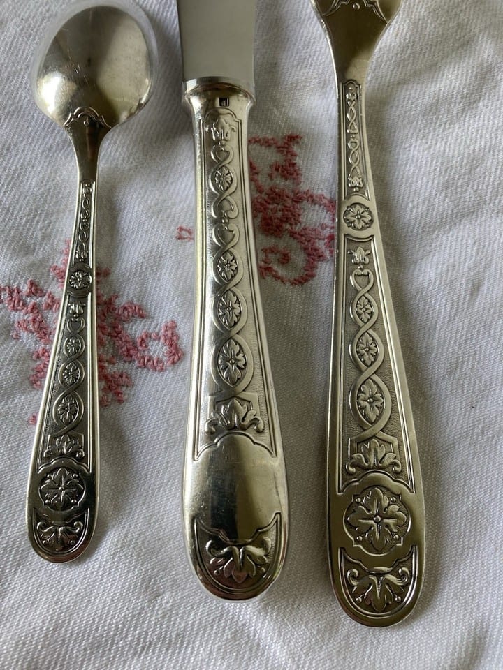3 couverts en métal argenté Christofle, modèle Villeroy — photo 4