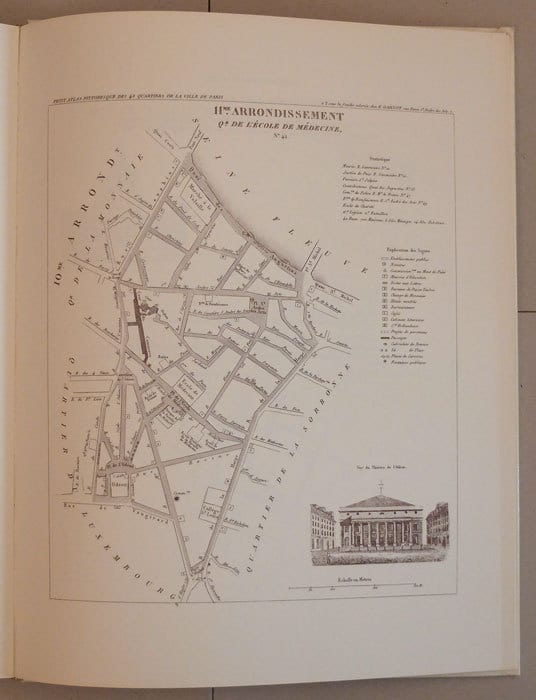 PETIT ATLAS PITTORESQUE 48 QUARTIERS DE PARIS 1835 PERROT GARNOT Reprint 1987 — photo 3