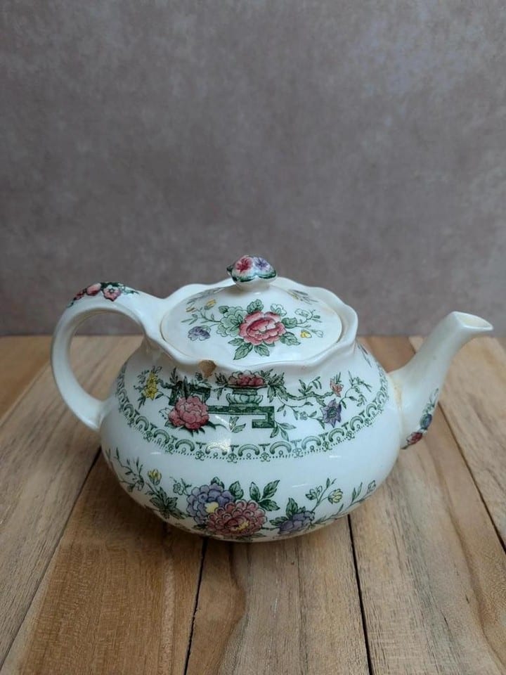 Ensemble théière et pot à lait vintage Crown Ducal Chinese Garden – Angleterre — photo 6