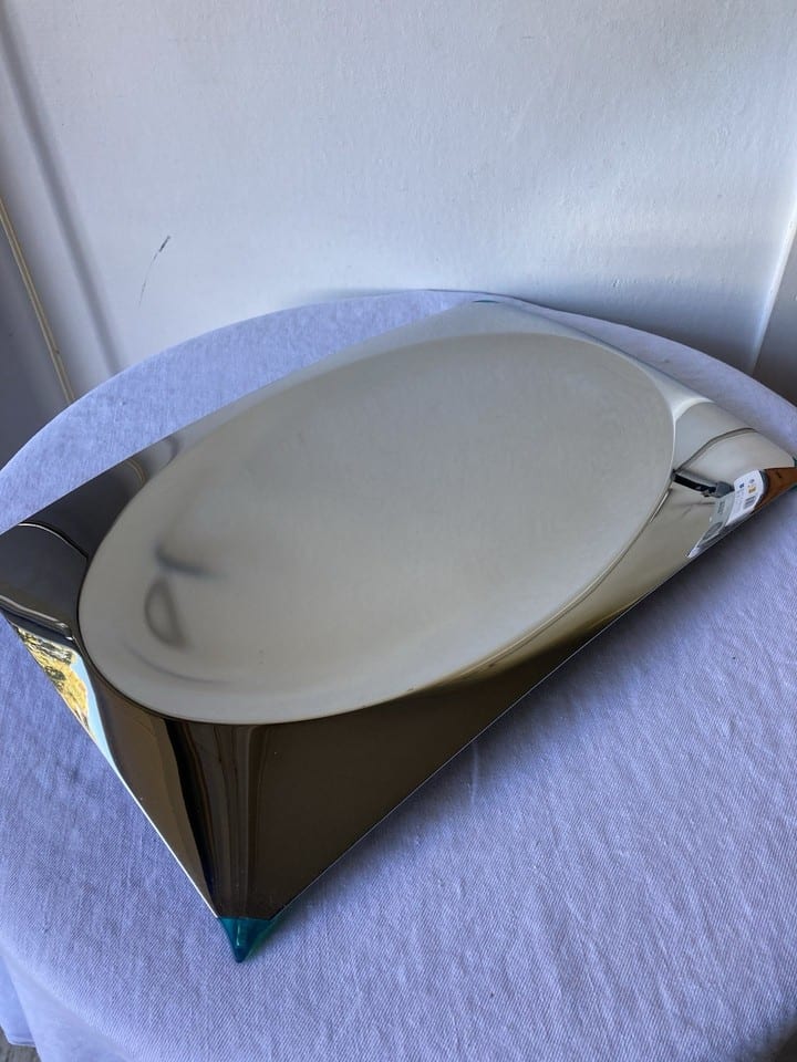 Plat de service, plateau en inox miroir Alessi, design Philippe Starck 1992 — foto 6
