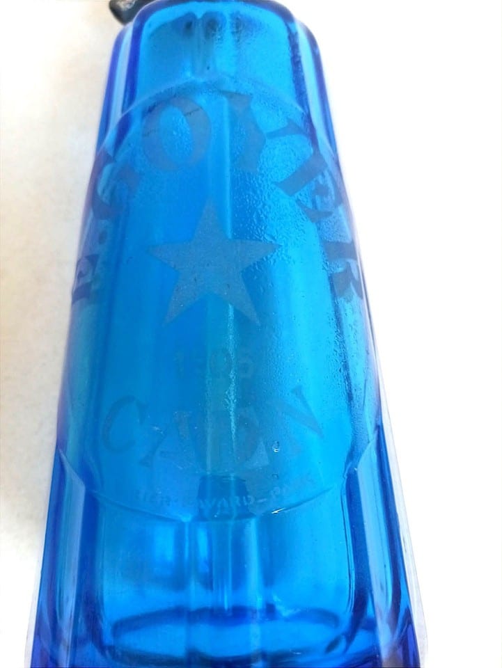 Bouteille Siphon Bleu Cobalt Eau de Seltz Caen Hauteur 34 cm — photo 7