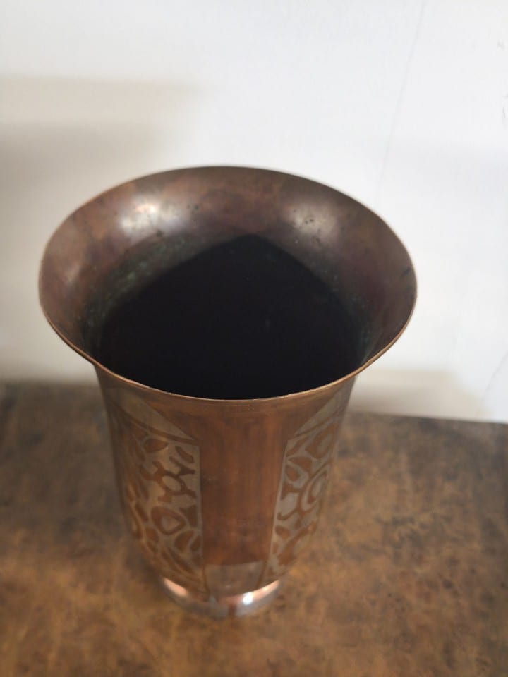 Luc Lanel Vase Art Deco Dinanderie Pour Christofle 1930 Ancien Vintage — foto 2
