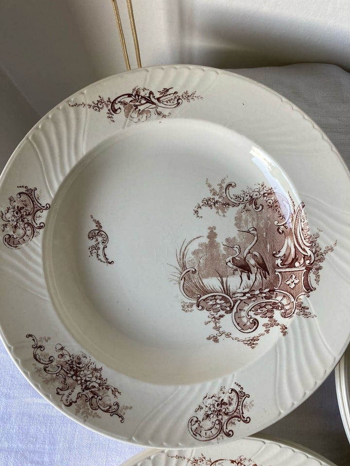 Assiettes demi-creuses Luneville K&G modèle Rocaille — foto 4