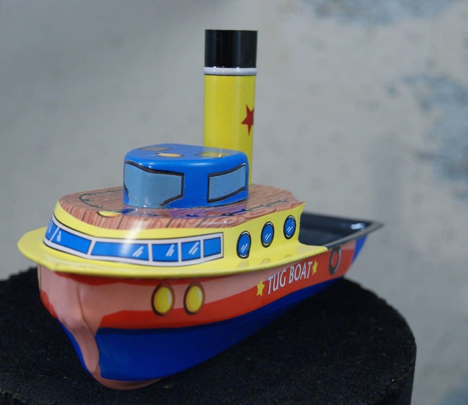 Bateau vapeur pop-pop steam Boat boot tôle lithographiée TUG BOAT remorqueur — photo 6