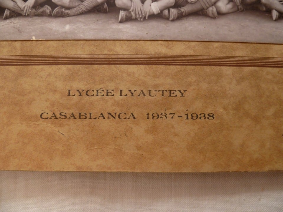 Photo 1937-1938 Maroc Lycée LYAUTEY Casablanca Classe élèves Professeur ORIGINAL — photo 2