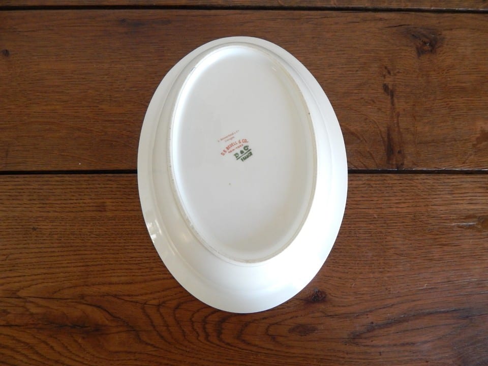 ANCIEN Grand RAVIER Plat PORCELAINE Limoges L. Bernardaud & Cie Liseré Doré — photo 7