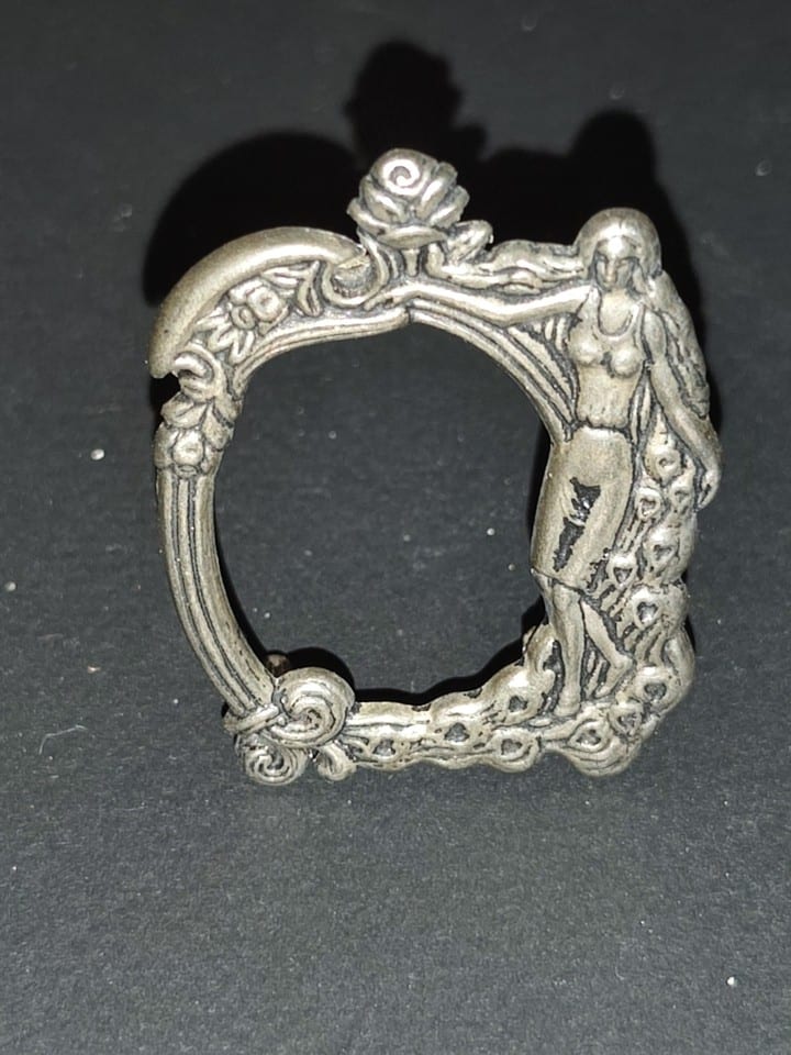 Miniature Antique Vintage Sterling Silver 925 Photo Frame — foto 2