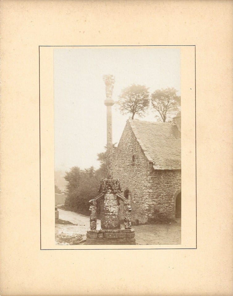 PHOTOGRAPHIE SÉPIA fin XIXe siècle CALVAIRE DU SAINT-ESPRIT DINAN LÉHON BRETAGNE — photo 2