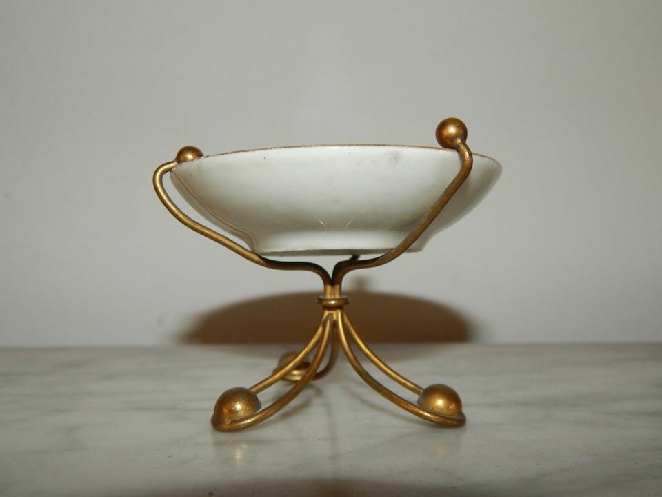 ANCIEN BAGUIER en PORCELAINE de Sévres Paris ? Décor Peint Main XIXéme — photo 5