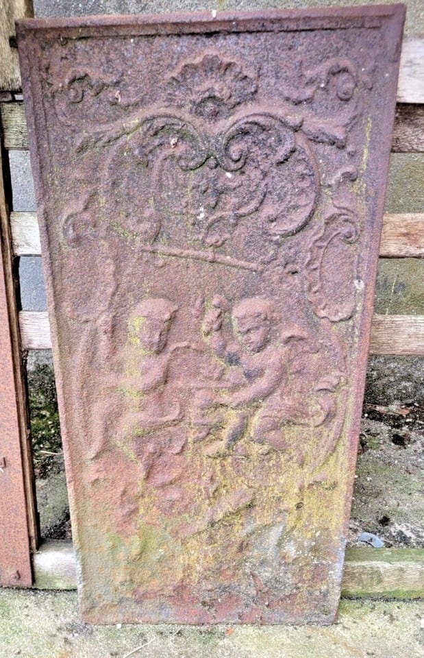 plaque cheminée  pour déco haut 80 larg 41 cm