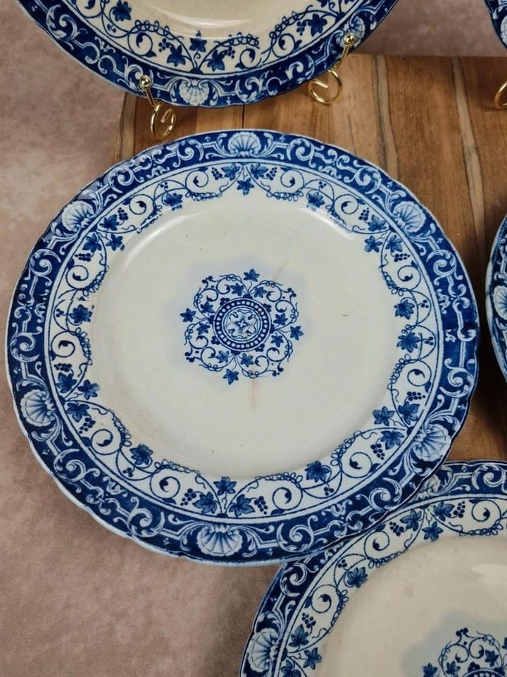 Assiettes anciennes Jules Vieillard Bordeaux – Service “louis Xv” lot de 5 — Foto 4