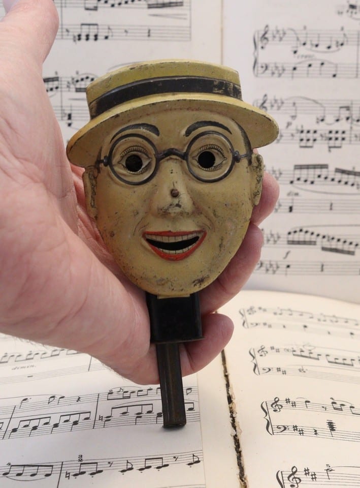 Vintage 1920’s Sparkler antique tin toy Harold Lloyd cinema muet collector