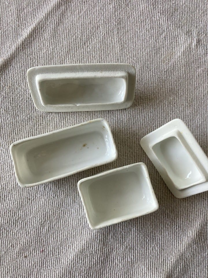 2 Petites boites, ensemble de toilette, dînette enfant, porcelaine de Paris XIXè — foto 5
