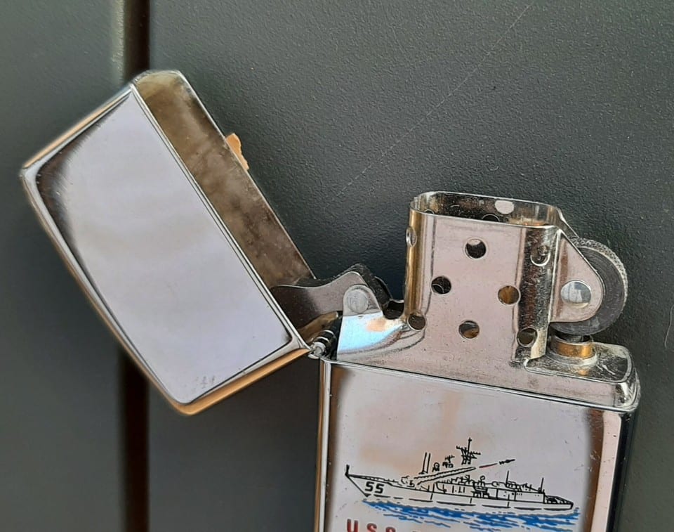 1997 BRIQUET ZIPPO USS ELROD US NAVY Marine USA FFG 55 ORIGINAL VINTAGE — photo 4