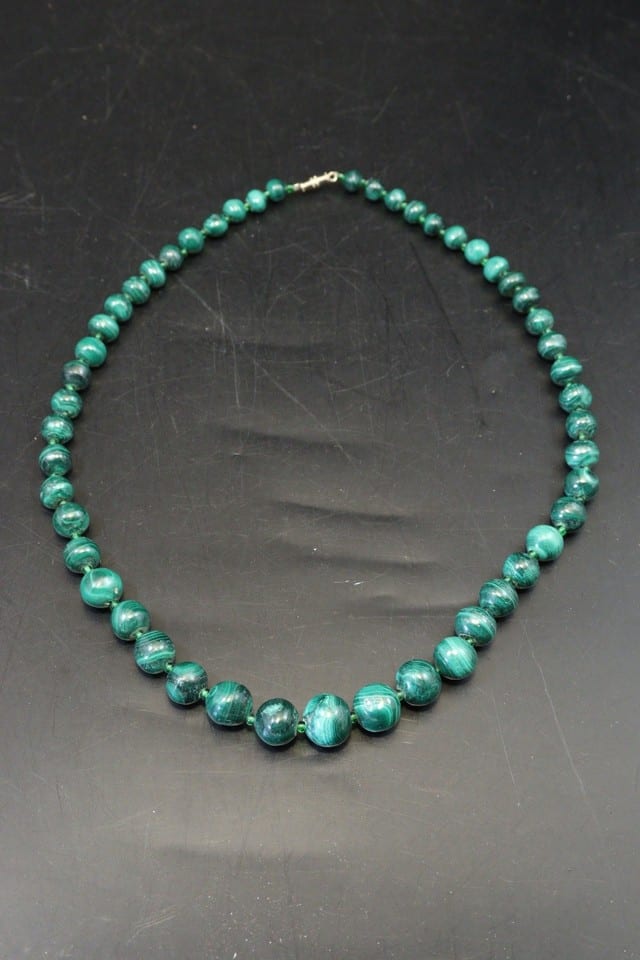 Collier ancien vintage pierre Malachite — foto 4