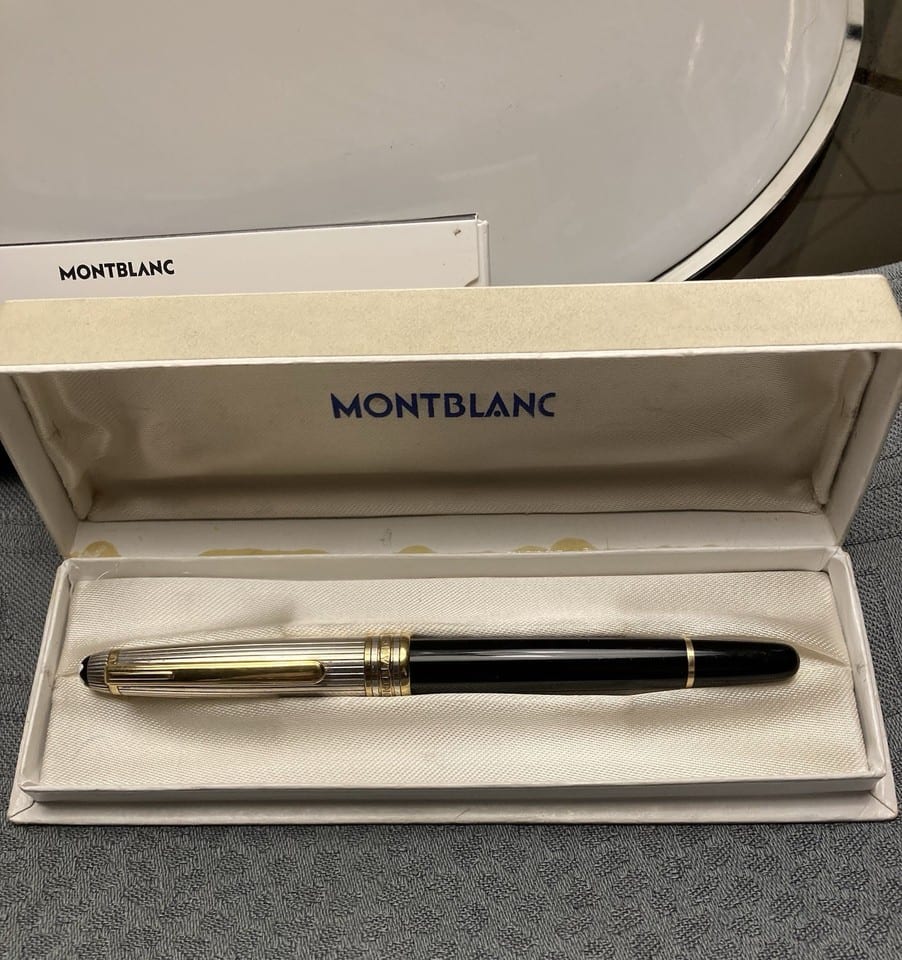 Stylo vintage Montblanc meisterstück capuchon argent massif