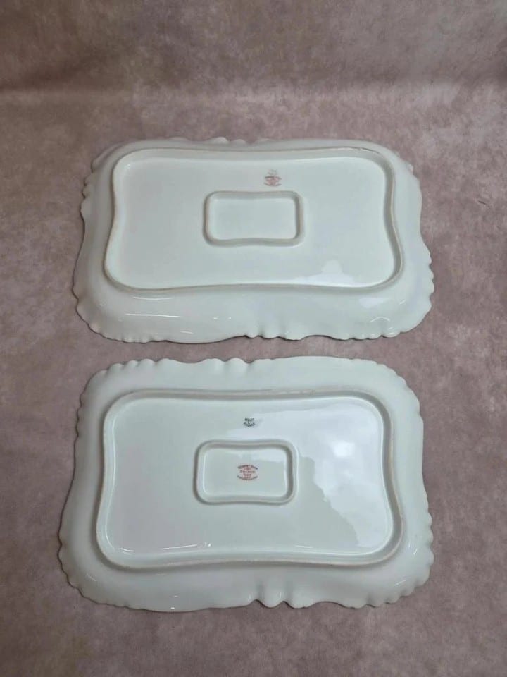 Paire de grands plats Haviland Limoges pour Vermont Marin Paris vers 1890 — photo 8