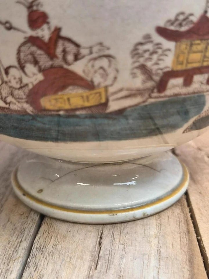 Bol à bouillon sur pied Jules Vieillard Bordeaux Tonkin – vers 1850 — photo 4