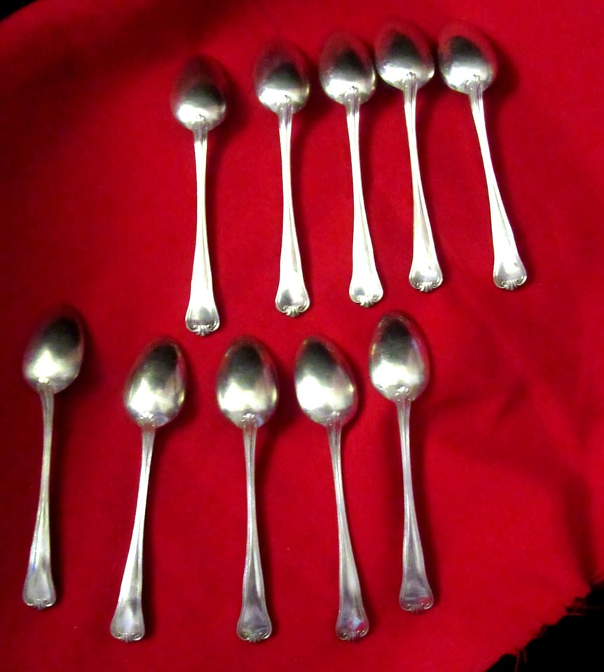 10 cuillères à café CHRISTOFLE  modèle violon à palmettes — photo 2