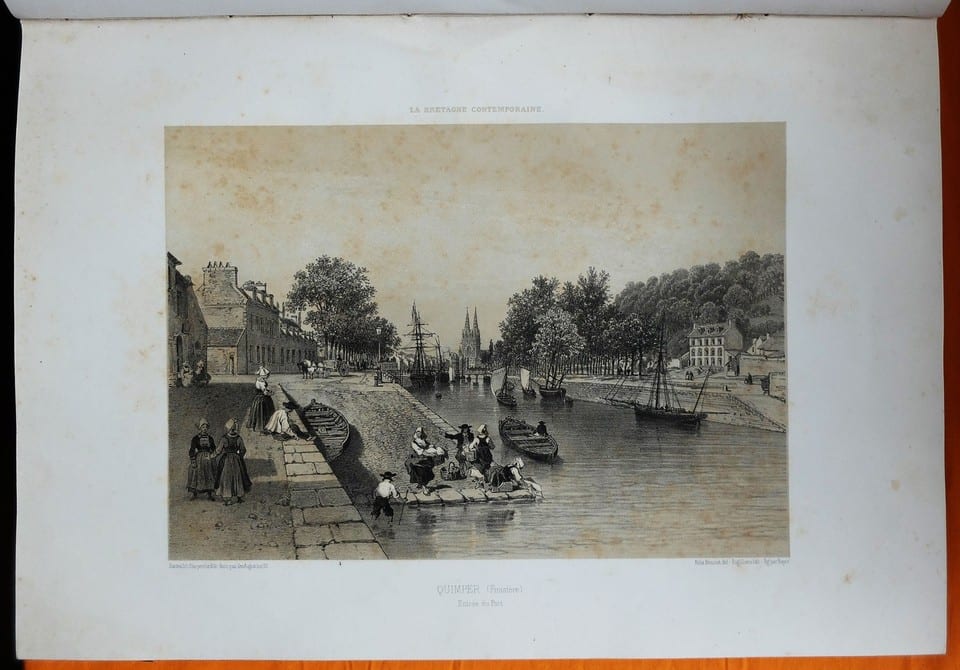 FÉLIX BENOIST LA BRETAGNE CONTEMPORAINE 3 vol. gd in-folio 1867 COMPLET 164 pl. — photo 4